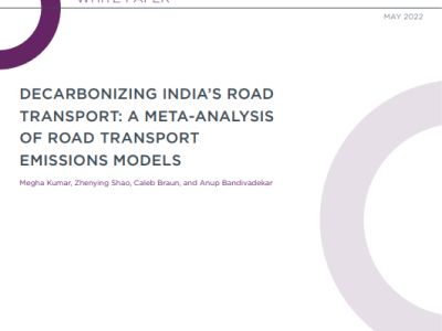 Decarbonizing India’s Road Transport: A Meta-Analysis of Road Transport Emissions Models